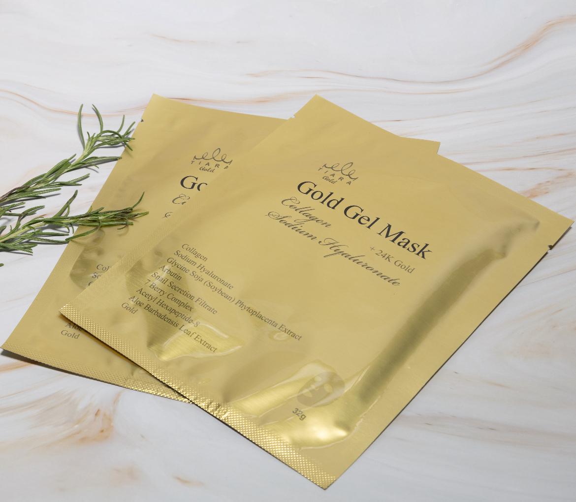 GOLD GEL MASK, mascarilla facial de colágeno, cosmética coreana.