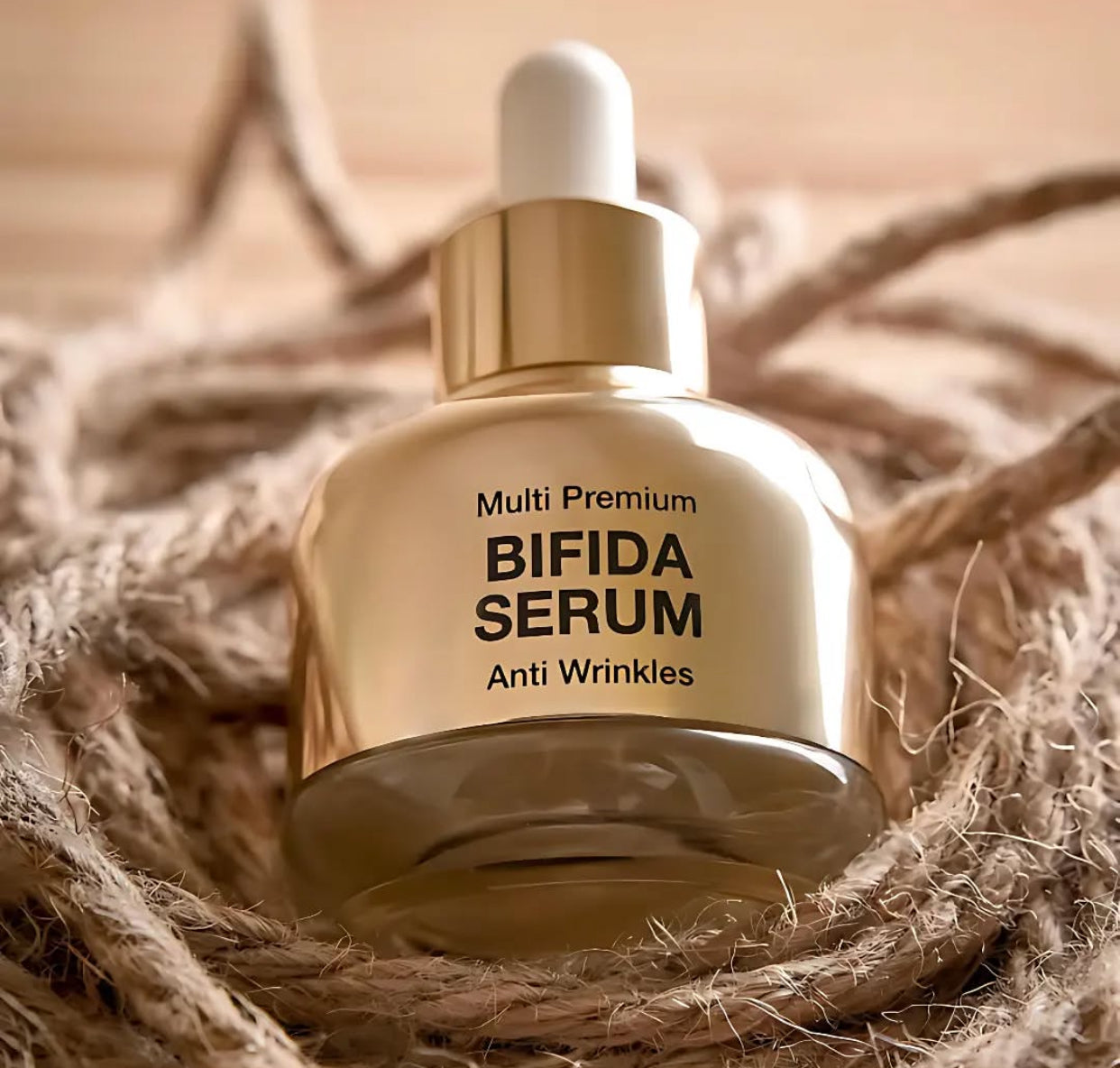 SÉRUM PÉPTIDOS Y BÍFIDA TIARA GOLD CUIDADO ANTIARRUGAS Y FLACIDEZ PREMIUM.